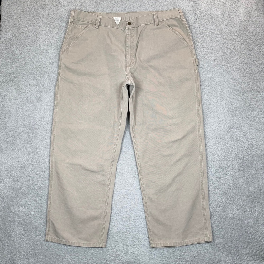 Carhartt B11 DES Mens‎ 40x30 Tan Cotton Duck Canvas Dungaree Fit Carpenter Pants
